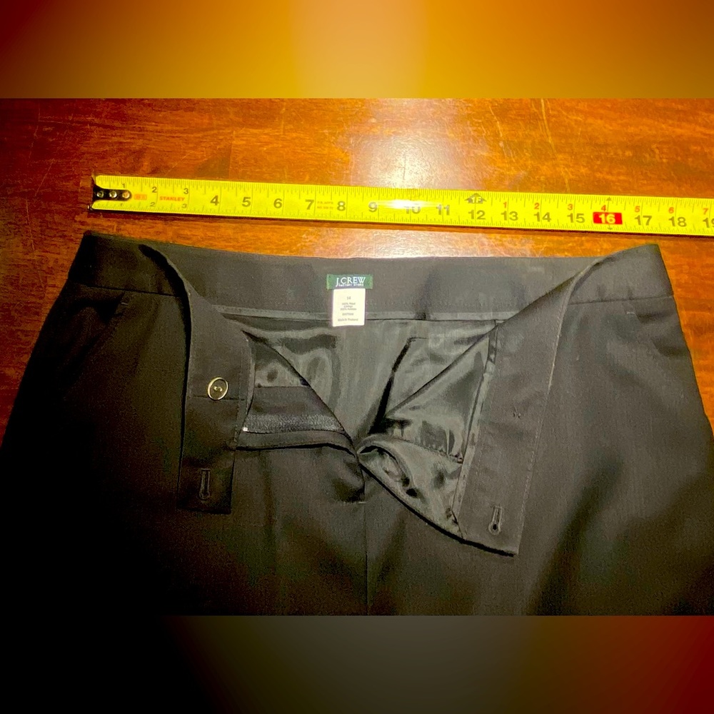 VJ.Crew 100% wool black suiting pencil skirt